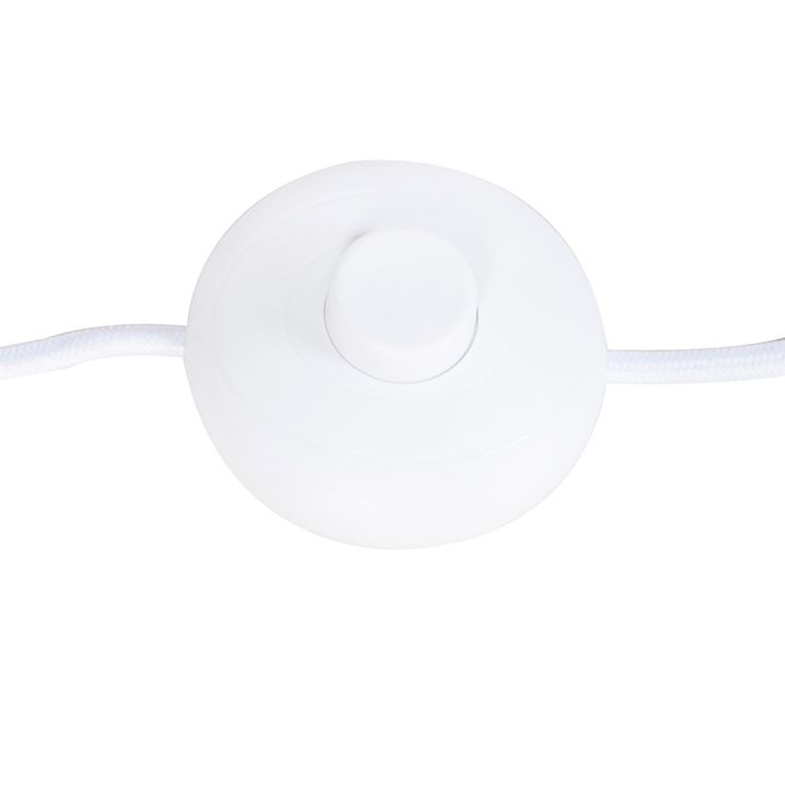 Moderne vloerlamp wit met goud - Lofty