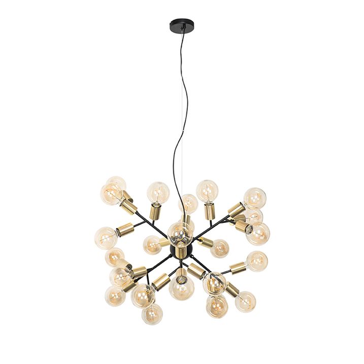 Designer Pendant Light Black with Gold 24 Lights - Juul