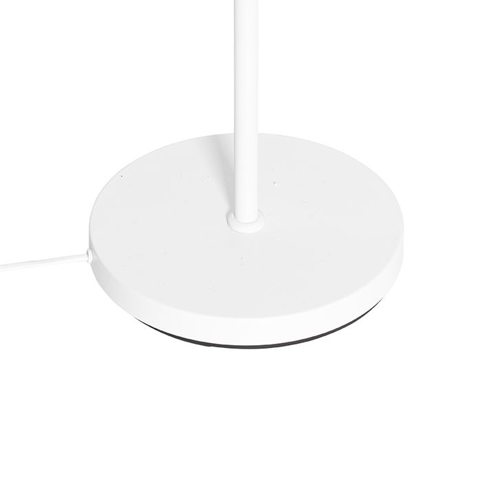Orientalska stoječa svetilka bela z ratanom 40 cm - Akira