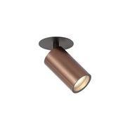 Sett-med-6-moderne-innfelte-spotter-mørk-bronse-GU10-50mm-IP44---Chels