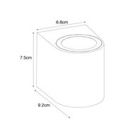 Moderne-utendørs-vegglampe-svart-plast-oval---Baleno