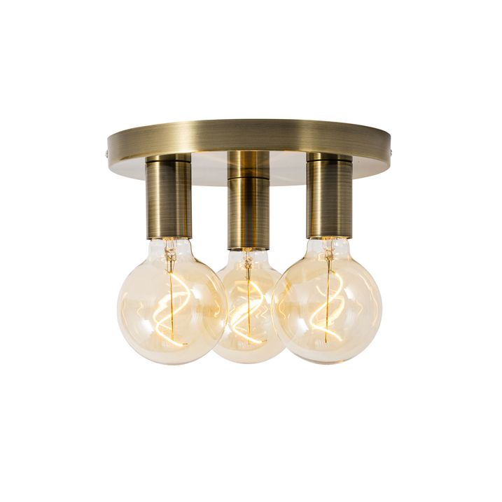 Smarte Deckenleuchte Bronze Rund inkl. 3 Wifi G95 - Facil