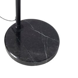 Lampe-à-arc-abat-jour-en-velours-noir-noir-avec-or-50-cm---XXL