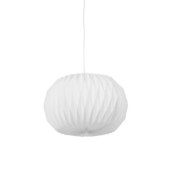 Lámpara colgante moderna papel blanca - PAPER ROUND