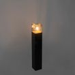 Stehende-Außenlampe-schwarz-50-cm-IP44-mit-Rauchglaseffekt---Dänemark