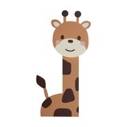 Lámpara-de-pared-infantil-marrón-con-LED-regulable-en-3-pasos---Gigi-la-Jirafa