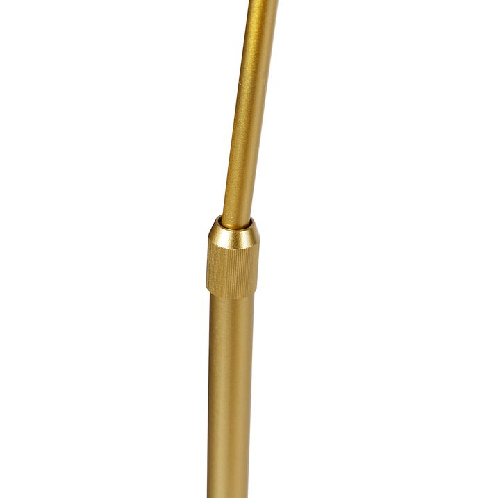 Smart Bogenleuchte Messing mit weissem Schirm inkl. Wifi A60 - Arc Basic