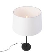 Galda-lampa-melna-ar-baltu-lina-abažūru-35-cm-regulējama---Parte