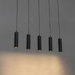 Moderne-pendellampe-sort-med-træ-5-lys---Jeana