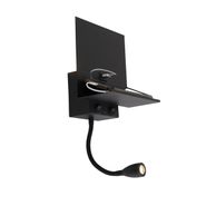 Pametna-zidna-lampa-crna-sa-USB-om-i-fleksibilnom-rukom-uključujući-WiFi-G9---Flero