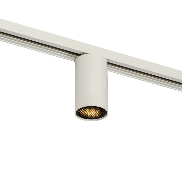 Modernes Hängeschienensystem mit 6 Strahlern weiß 1-phasig GU10 50mm - Iconic Ruby Honey