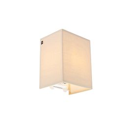 Rustikálna nástenná lampa béžová - Vete