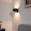 Moderne-wandlamp-zwart-2-lichts---Transfer-Double