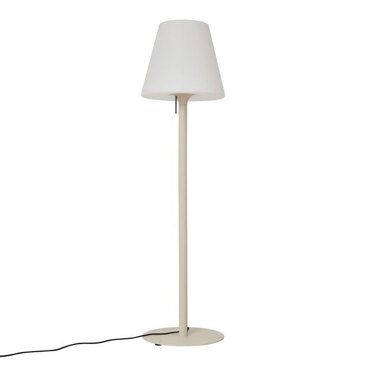 Moderne utendørs gulvlampe beige med hvit skjerm IP44 - Big Virginia