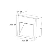 Lampada-da-parete-moderna-marrone-ruggine-quadrata-con-LED-IP54---Gem