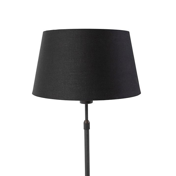 Galda lampa melna ar abažūru melnā krāsā ar zelta iekšpusi 35 cm - Parte