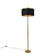 Lampada-da-terra-moderna-oro-con-paralume-nero-con-oro---Simplo