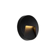 Außenwandleuchte-schwarz-rund-inkl.-LED-IP65---Gem