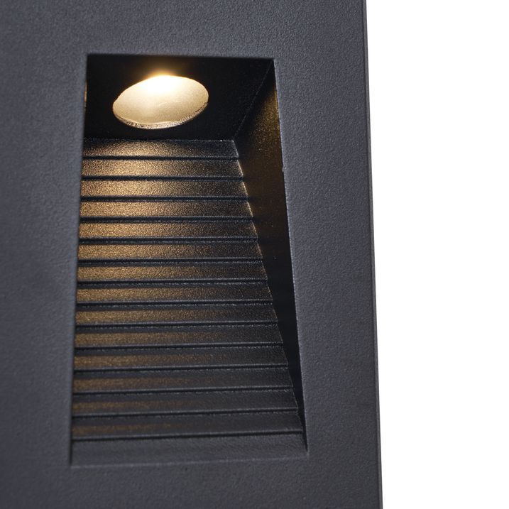 Moderné zapustené nástenné svietidlo čierne 7 cm vrátane LED IP65 - Trem