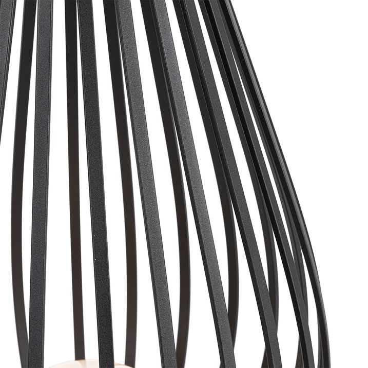 Set van vloerlampen zwart met opaal 110 cm en 70 cm - Angela