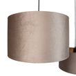 Hanglamp-zwart-met-taupe-kap-35cm-3-lichts---Cava