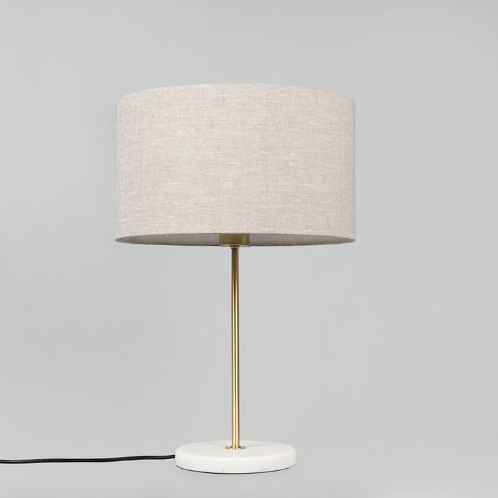 Stalinė lempa žalvarinė su pilku gaubtu 35 cm - Kaso