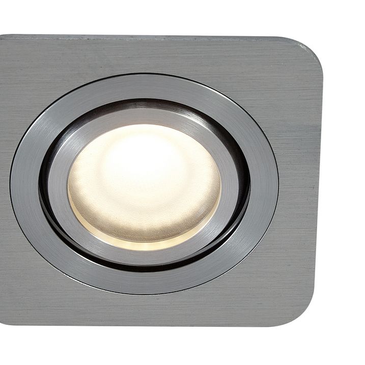 6'lı Set Yuvarlak Gömme Spot Lamba Metalik Gri GU10 50mm Ayarlanabilir IP44 - Alberto