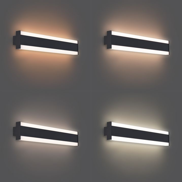 Moderna stenska svetilka črna CCT 60cm vklj. LED IP54 - Vanya
