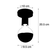 Designerska-lampa-sufitowa-czarna-z-reflektorem-G95-czarnym---Facile