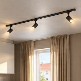 Smart railsysteem zwart incl. 3 WiFi GU10 1-fase - Iconic Jeana