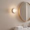 Design vegglampe beige med opalt glass IP44 - Michele