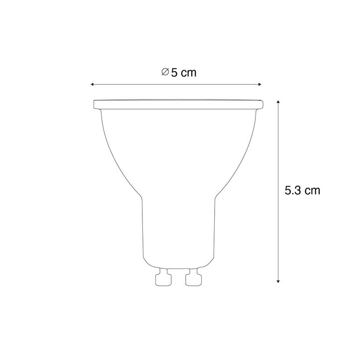 GU10 Dæmpbar LED Pære 50mm Hvepsevæv 6W 400LM 3000K
