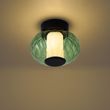 Dizajnerska-plafonska-lampa-crna-18-cm-sa-zelenim-staklom-uključujući-LED-sa-3-nivoa-zatamnjenja---Margherite