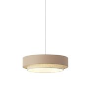 Moderní-závěsné-svítidlo-béžové-s-přírodním-50cm-3-světla---Drum-Duo