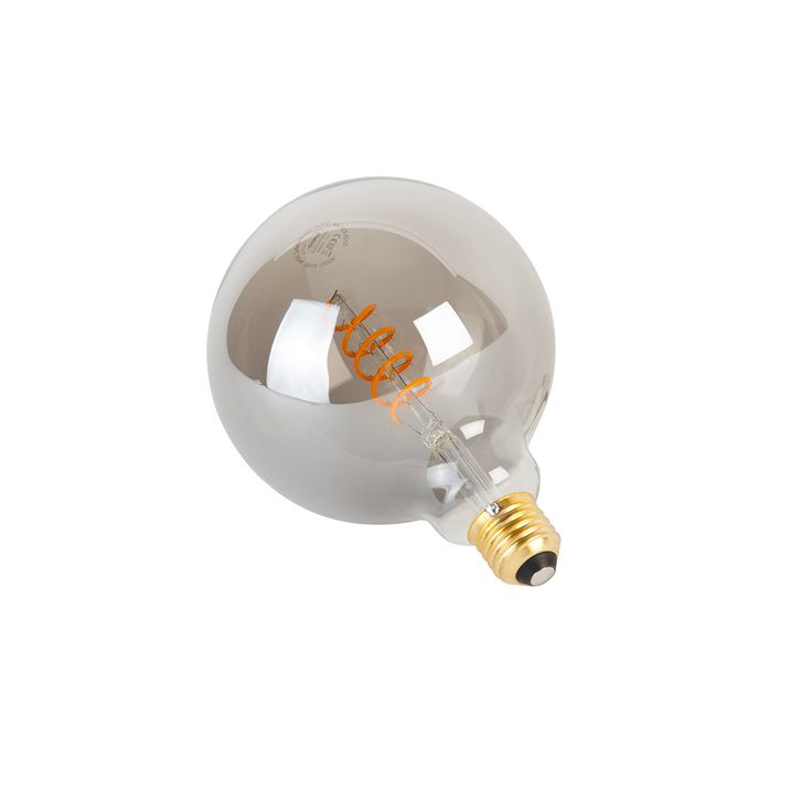 Set od 5 E27 prigušivih LED sijalica sa uvijenim filamentom G125 dimljena 4W 120lm 1800K