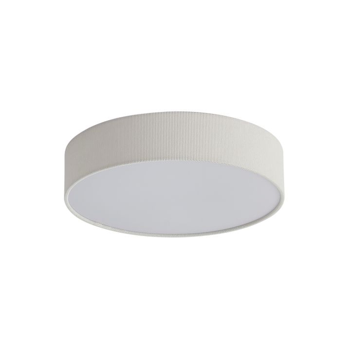 Moodne valge sametvarjuga laelamp 46cm 3-valgustiga - Luz
