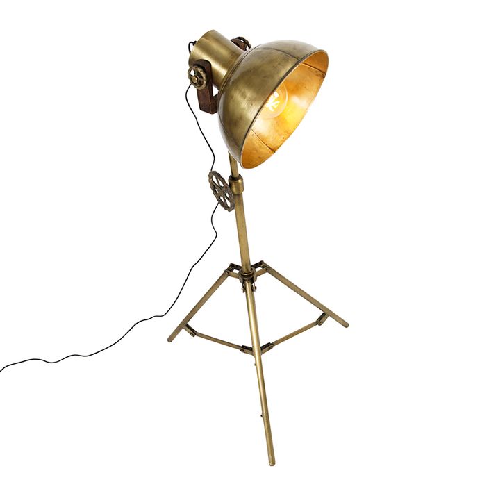 Industrial Tripod Floor Lamp Bronze - Mangoes