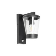Vonkajšia-nástenná-lampa-čierna-IP44-s-pohybovým-senzorom---Joren
