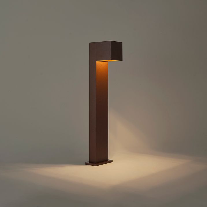 Lámpara de exterior marrón óxido de 65 cm con LED IP64, luz tenue y solar - Charlene