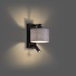 Moderne-wandlamp-zwart-met-grijs-rond-en-leeslamp---Puglia