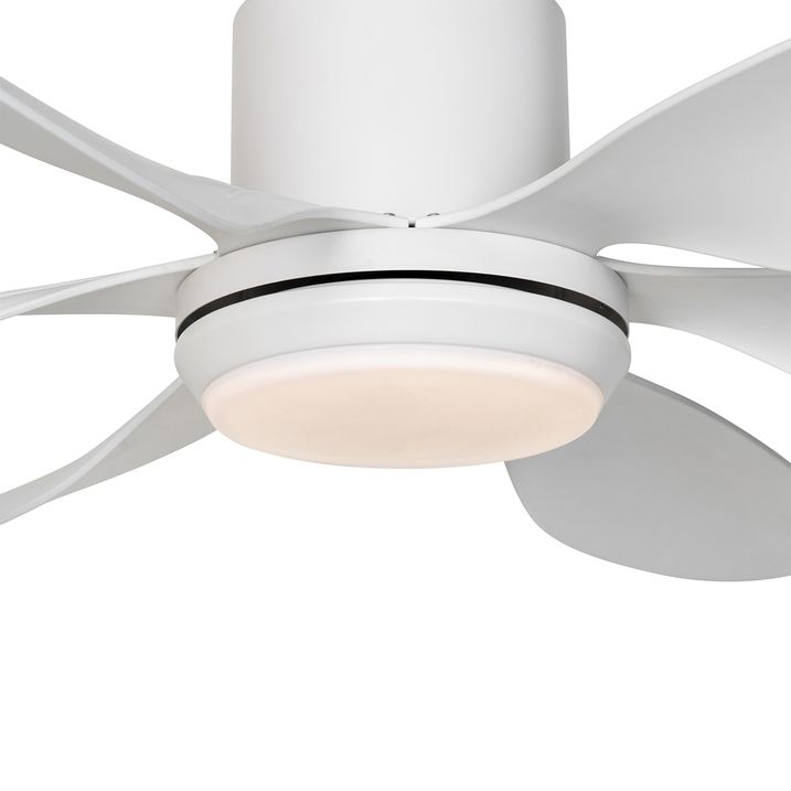 Ventilador de techo blanco de 137 cm con LED regulable y mando a distancia - Tak