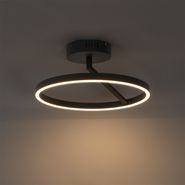 Plafoniera-di-design-nera-con-LED-dimmerabile-a-3-livelli---Anello