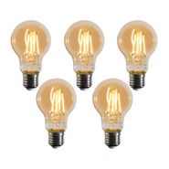 Lot-de-5-ampoules-LED-E27-à-intensité-variable-A60-Or-4W-420-lm-2200K