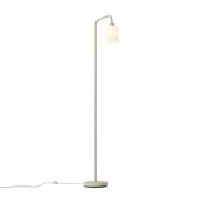 Skandinavische-Stehleuchte-beige-mit-weissem-Glas---Wisp