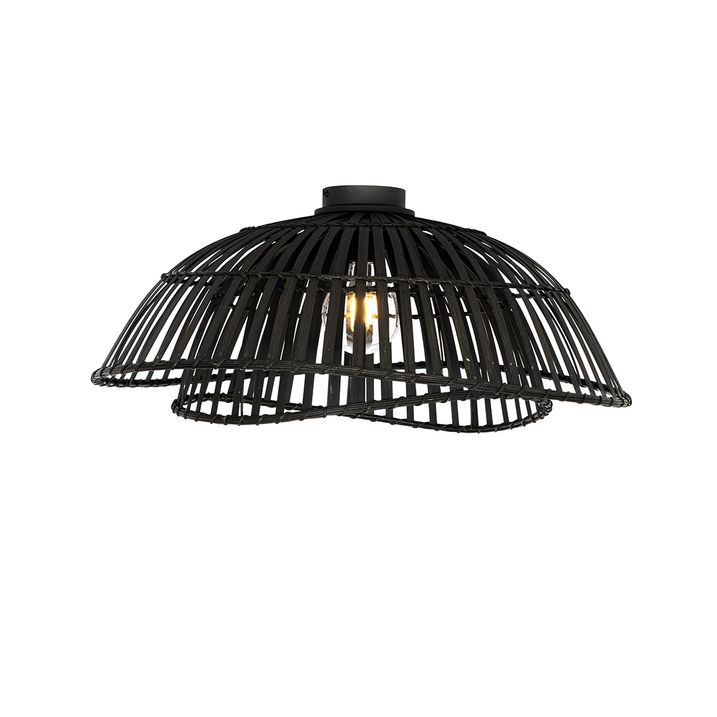 Plafoniera orientala din bambus negru 62 cm - Pua