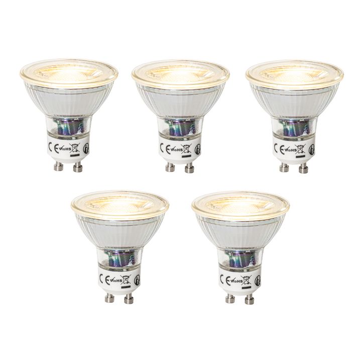 Sada 5 stmívatelných LED žárovek GU10 7W 600 lm 2700K