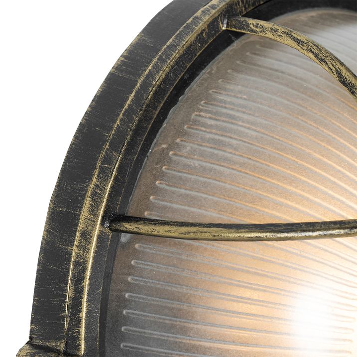 Industrielle Außenwandleuchte Antik-Gold IP44 - Hanneke