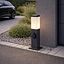 Venkovní-lampa-tmavě-šedá-45-cm-se-zásuvkou-IP44---Malios