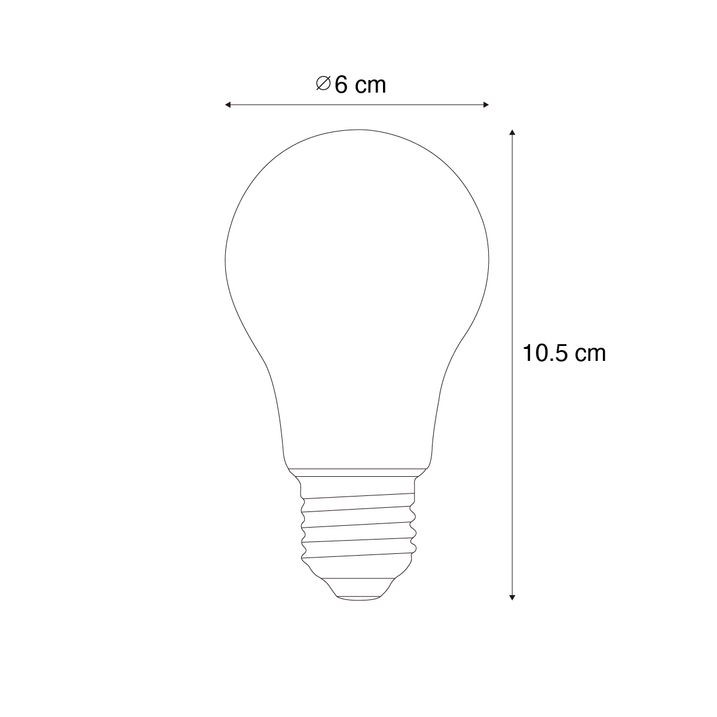 Set od 5 pametnih E27 LED sijalica sa prigušivanjem u Kelvinu A60 providne 7W 806 lm 1800-3000K