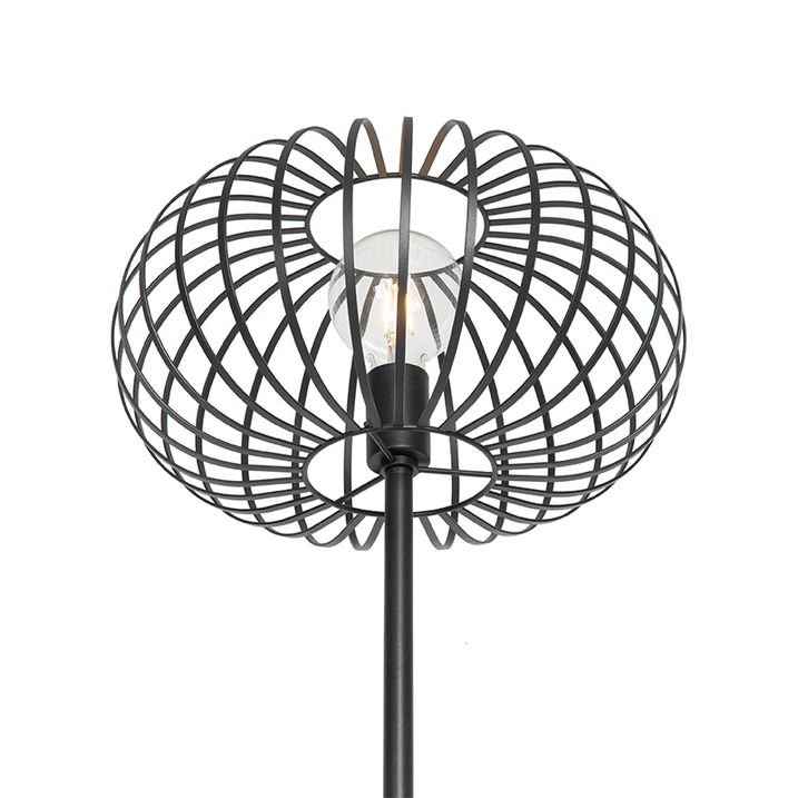 Lampada da terra di design nera - Johanna